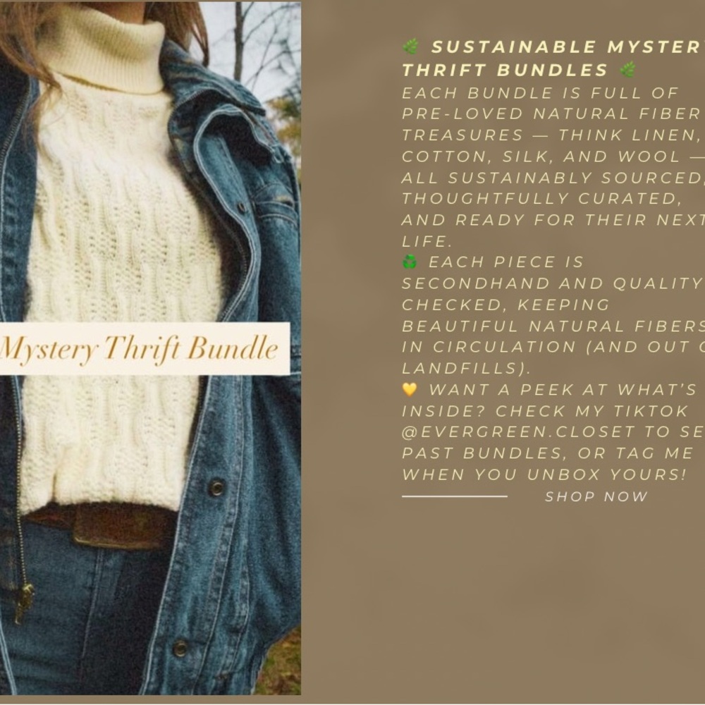 Natural Fiber Mystery Bundle (5 Pieces) | Cotton Wool Linen | Size XL
